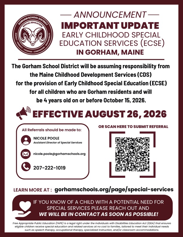 Early Childhood Special Education Services Flyer